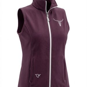 Cowgirl Hardware Purple Vest with rhinestone skull